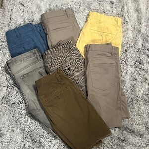 Multiples Men's Chinos in Blue, Gray, Yellow, and Brown